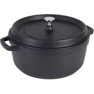 AluChef Casserole Round Matt Black 280D * 120H 6.8L