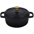 AluChef Casserole Round Matt Black / Gold 200D * 83H 2.43L