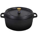 AluChef Casserole Round Matt Black / Gold 280D * 120H 6.8L