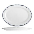 Charleston Blue Band Oval Plate 320mm