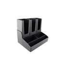 Chef Inox 6 Compartment Cup & Condiment Organiser Black