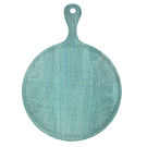 Mangowood Serving Board Round w/hdl 300mm Aqua