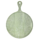 Mangowood Serving Board Round w/hdl 300mm Green