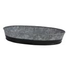 Coney Island Galvanised Oval Tray Dipped Black 270x190mm