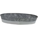 Coney Island Galvanised Oval Tray Dipped White 270x190mm