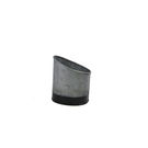 Coney Island Galvanised Slant Pot Dipped Black 105mm