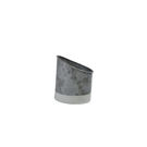 Coney Island Galvanised Slant Pot Dipped White 105mm