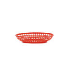 Coney Island Plastic Oval Basket Red 240 x 150mm
