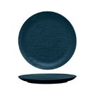 Luzerne Linen Navy Blue Round Flat Coupe Plate 285mm