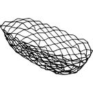 Serving Basket Oval Black Wire