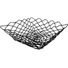 Serving Basket Square Black Wire