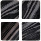 Square Coaster Dark Grey Marble 4pc Set 100*100*15mm