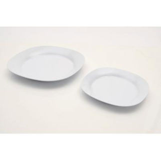 Picture of Tuscany Melamine 19cm Square Side Plate WHITE