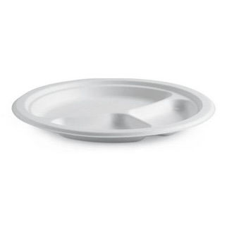 Picture of Biopak 3 Compartment Round Plate 10 inch (ctn 500)
