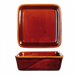 Picture of Art De Cuisine Rustics Square Tapas Dish 180mm Rustics Brown