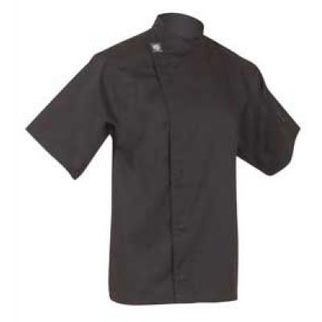 Picture of Chefs Tunic Top Black With Short Sleeves Large