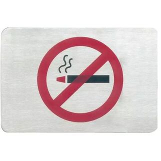 Picture of Wall Sign 18/10 120x80mm  no smoking